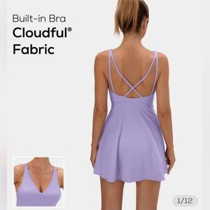 Halara Cloudful Backless Crisscross Side Pocket 2-Piece Barre Ballet Dance Dress